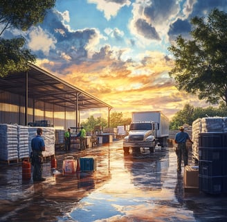 Trucks and a small landscape business