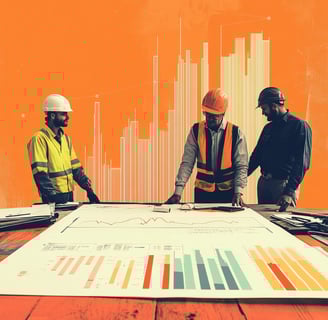 Chart on desk bright colors