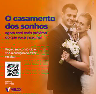 O casamento dos seus sonhos! Faça o consórcio e viva a emoção de estar no altar