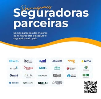 Divulgação das principais seguradoras do Brasil que a Corretora de Seguros Velox Financeira Palhoça 
