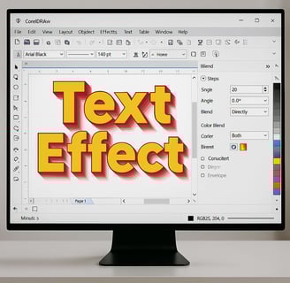 Creating Text Effect in CorelDraw