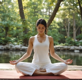 person doing yoga exercises