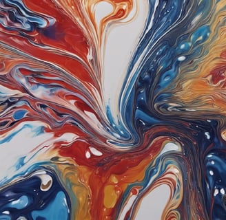 a close up of a painting with lots of bubbles