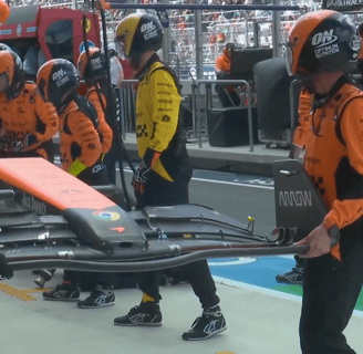 front wing swap for oscar piastri at the 2024 Formula One Miami Grand Prix