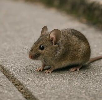 souris dans le jardin