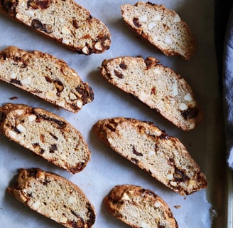 Spiced Almond and Date Biscotti