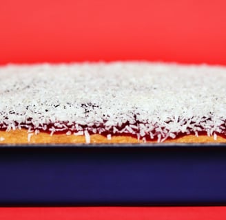 Old School Coconut and Jam Sponge Cake