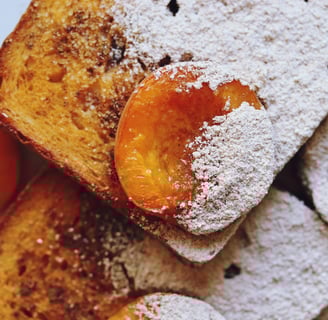 Cardamom & Cinnamon Baked French Toast and Honied Apricots
