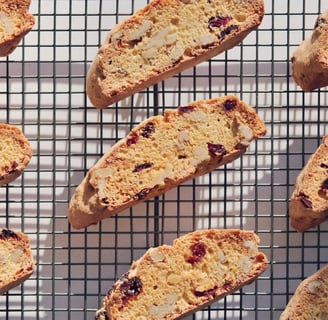 Cranberry, Orange, and Walnut Biscotti