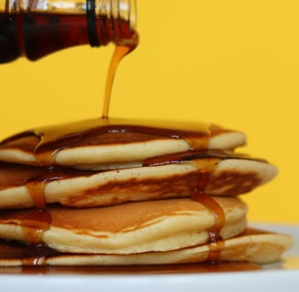 American Pancakes with syrup