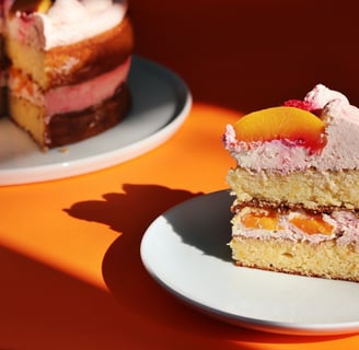 Peach Melba Cake (Gluten Free)