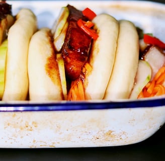 Char Siu Pork Belly in Bao Buns