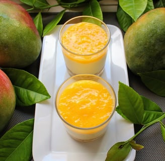 postre en vaso de mango 