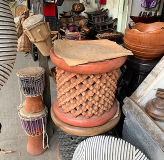 handmade bamileke side stool