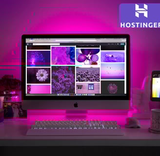 a computer monitor screen with a desktop computer and a keyboard