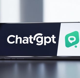 a phone with the chatbott app on the screen