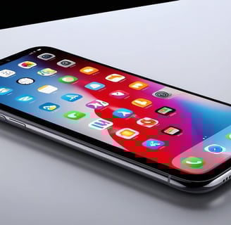a smartphone phone with a phone on a table