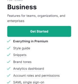 Grammarly business plan