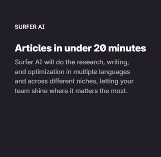 Surfer SEO's solutions for freelancers