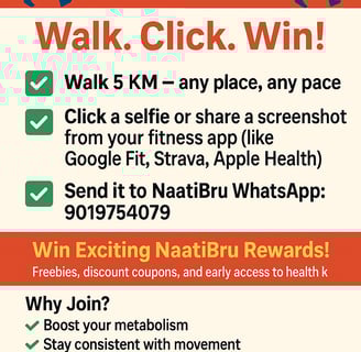 a poster for a walk - in challenge
