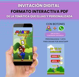 invitación digital infantil formato pdf