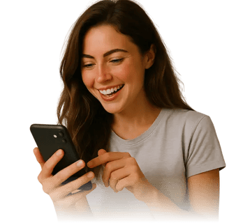Mujer contactando a Celebraclick