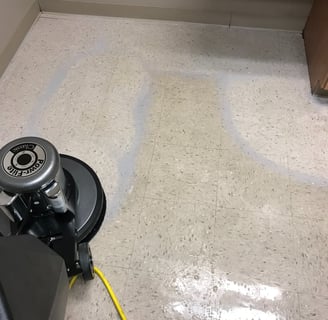 "Tile cleaning in Daytona Beach, FL in a small dental office by TEC Floor Services."