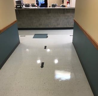 "Floor waxing in New Smyrna Beach, FL by TEC Floor Services."
