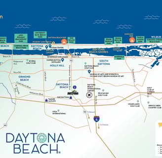 "Map highlighting TEC Floor Services' coverage in Ormond Beach, Daytona Beach, Port Orange, New Smyr