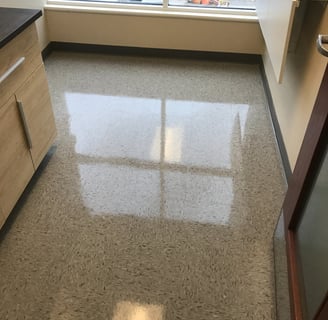 "Vinyl floor waxing in Daytona Beach, FL by TEC Floor Services."