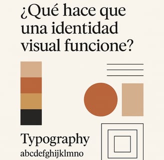 Elementos clave de una identidad visual eficaz: colores, tipografías y estructura.