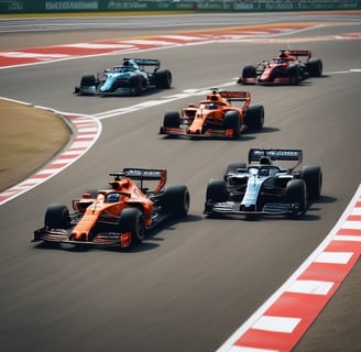 a view of a race track from a distance