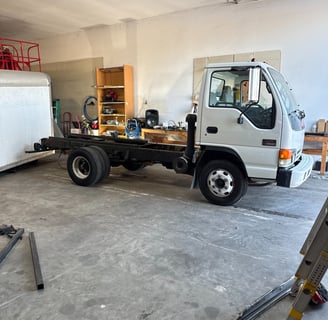 Dismantled donor truck