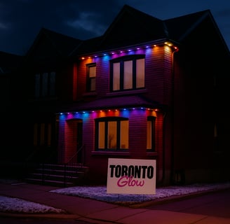 Celebright lighting system installed in soffits of a Toronto home by Toronto Glow