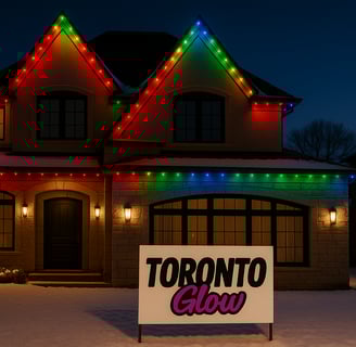 Celebright permanent LED lights installed on home exterior by Toronto Glow