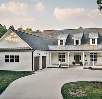 a house with a large driveway and a driveway