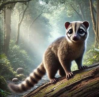 Luwak (Palmenzibetkatze) in natürlicher Umgebung