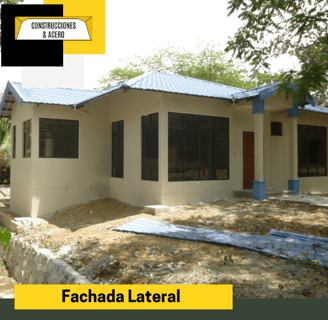 Fachada de lado lateral de una casa construida por nosotros