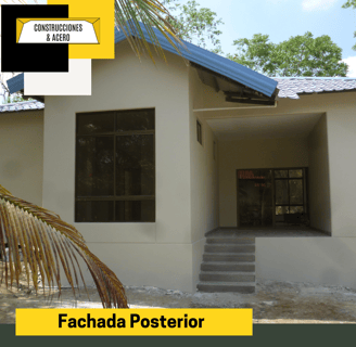 Casa construida por construcciones y acero