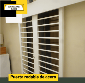 Puerta corrediza para casa hecha con acero modernas