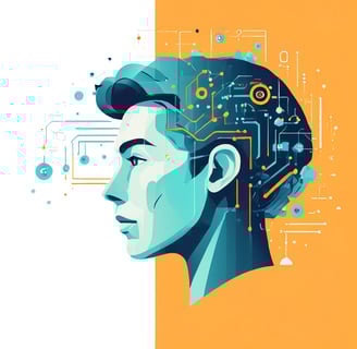 Illustration of an AI Head