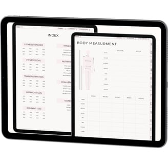 a tablet computer with a tablet and a tablet with a body measurement