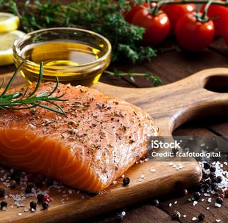 a salmon steak