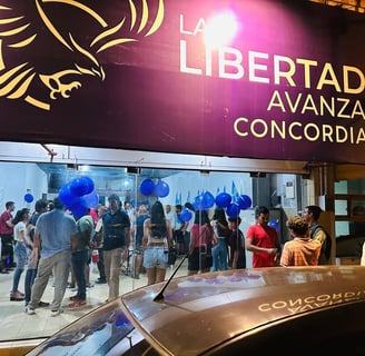 Acto de La Libertad Avanza en Concordia, enero 2025