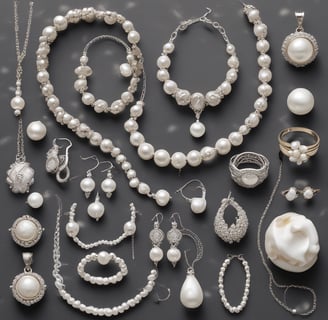 Various beauty and lifestyle items arranged aesthetically on a beige background. The items include a glass bottle with a dropper, an open jar of cream, a compact powder, a white candle, black sunglasses, a lip gloss, and large green leaves placed diagonally.