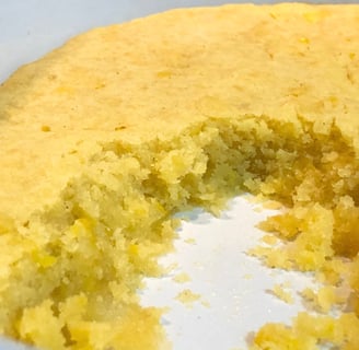 Moist Mexican corn cake in casserole pan
