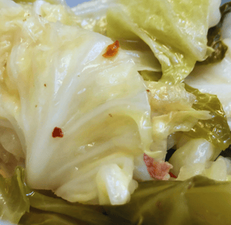 cabbage braised in broth