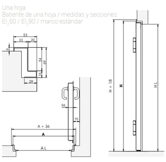a drawing of a door handle latched to a door