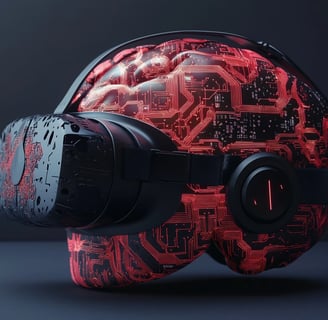 a pair of headphones with a brain map of a brain