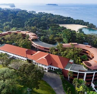 Capella Singapore Hotel, Sentosa Island, Singapore. 5-star luxury pet-friendly resort.